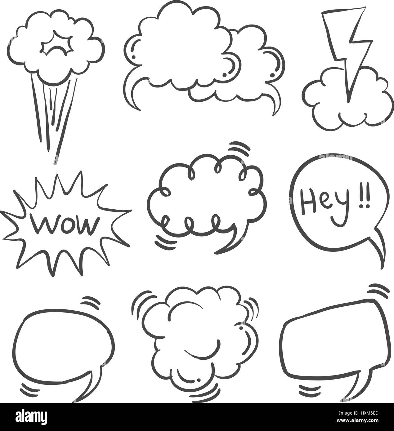 Doodle of speech bubble hand draw style Stock Vector Image & Art - Alamy