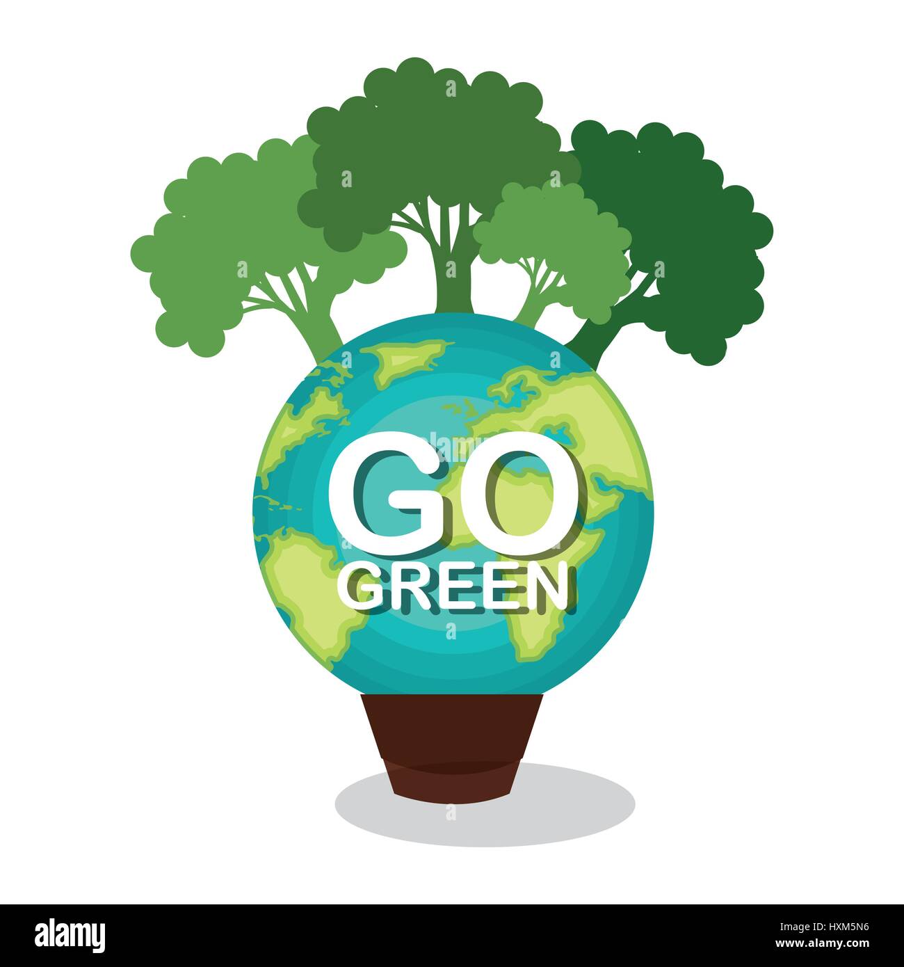 go green planet earth Stock Vector Image & Art - Alamy