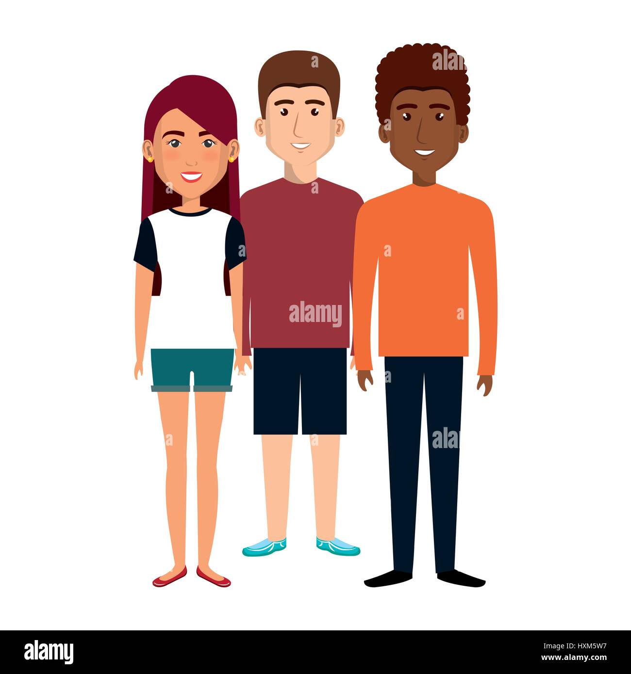 young people avatars group Stock Vector Image & Art - Alamy