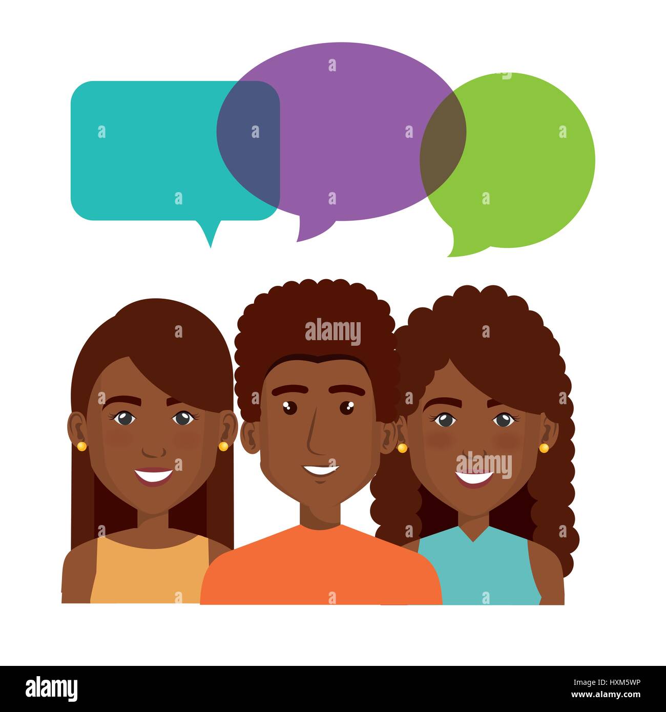 young people with speech bubbles avatars group Stock Vector Image & Art ...