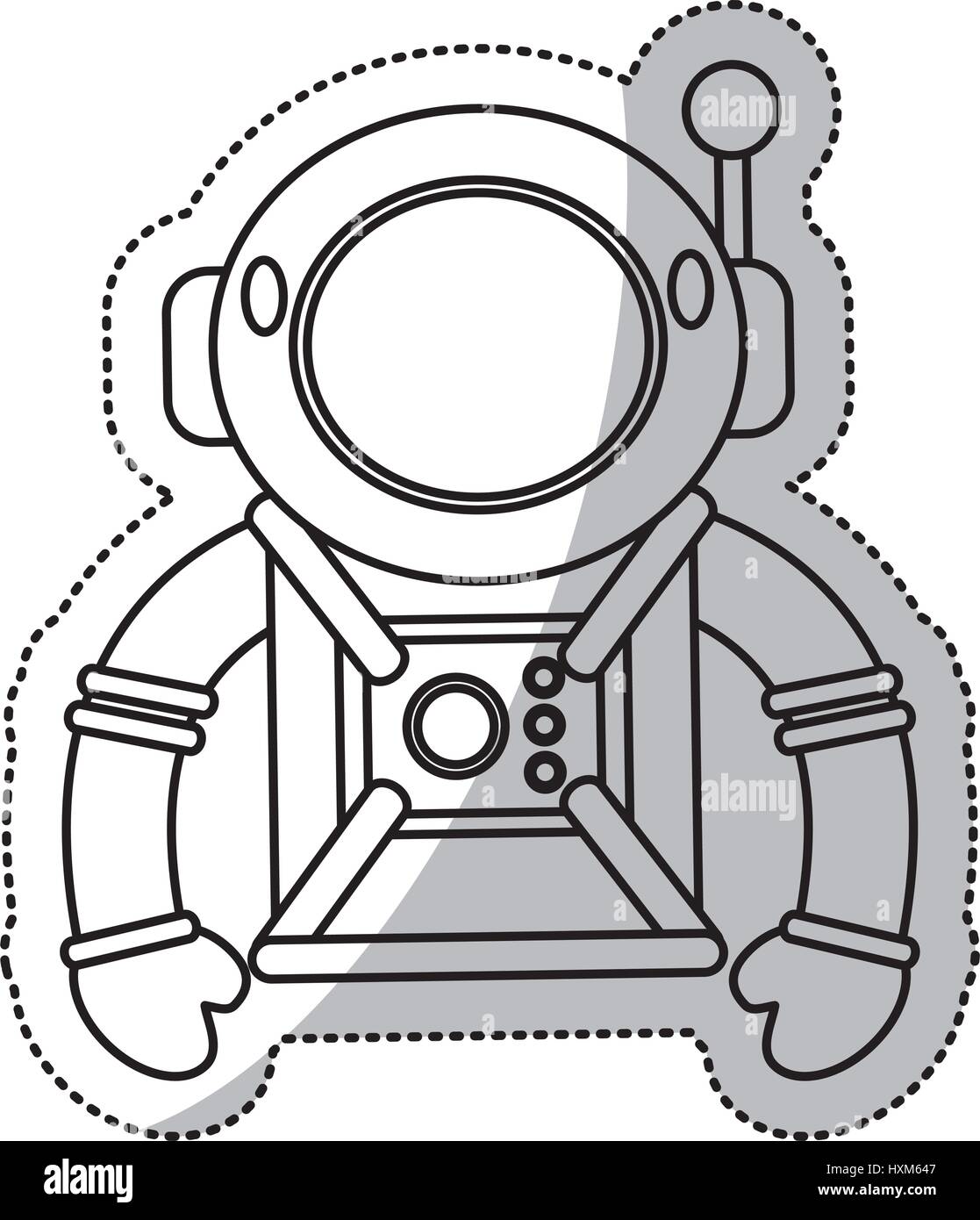 astronaut suit helmet space outline Stock Vector Image & Art - Alamy