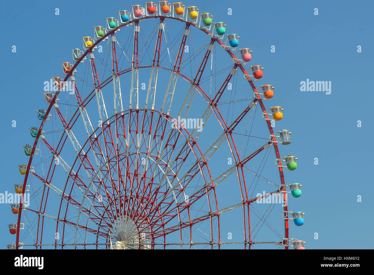 Colorful Half Ferris Wheel on a Clear Sunny Day in Odaiba Japan Pallet