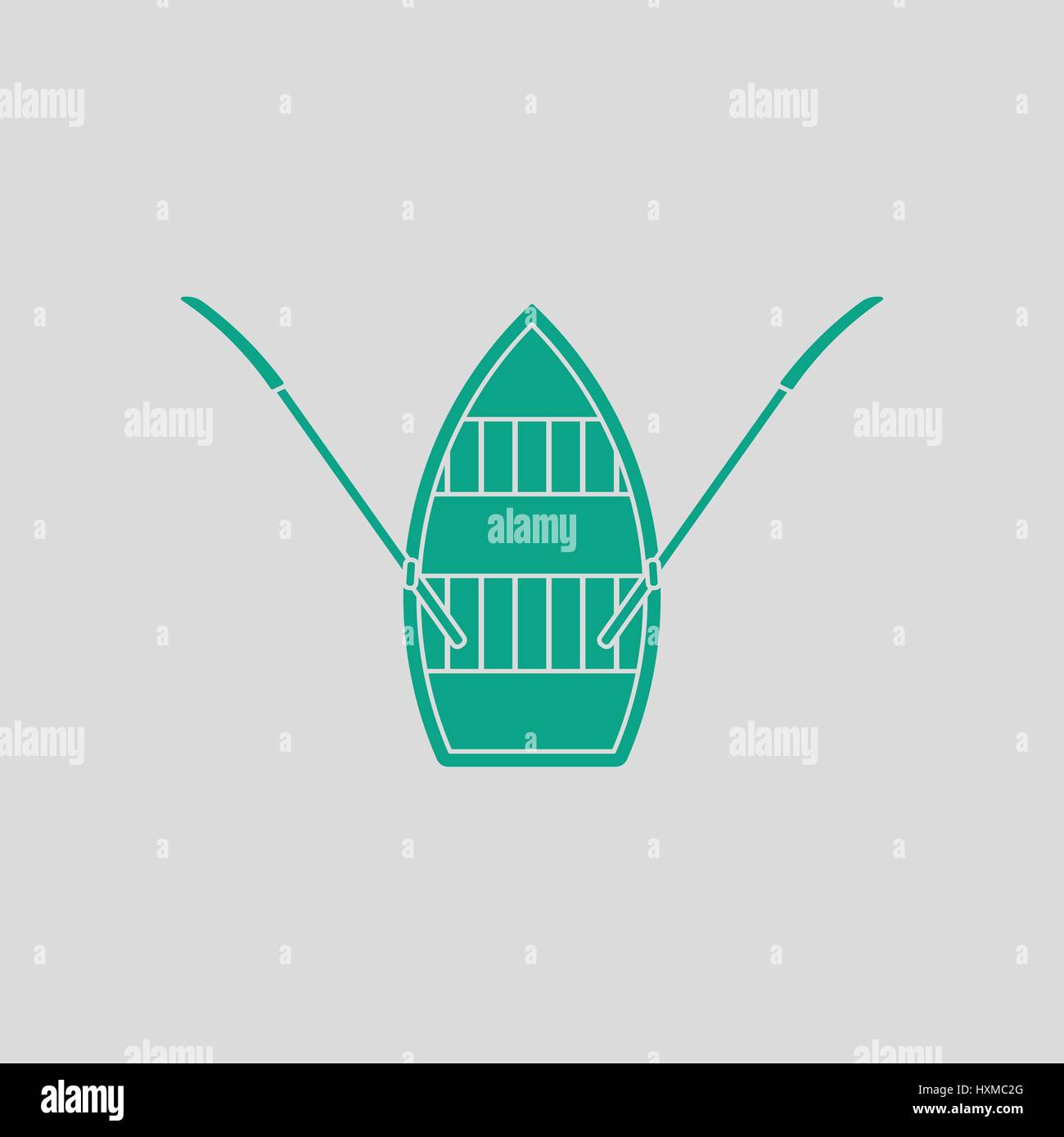 Paddle boat icon. Gray background with green. Vector illustration. Stock Vector