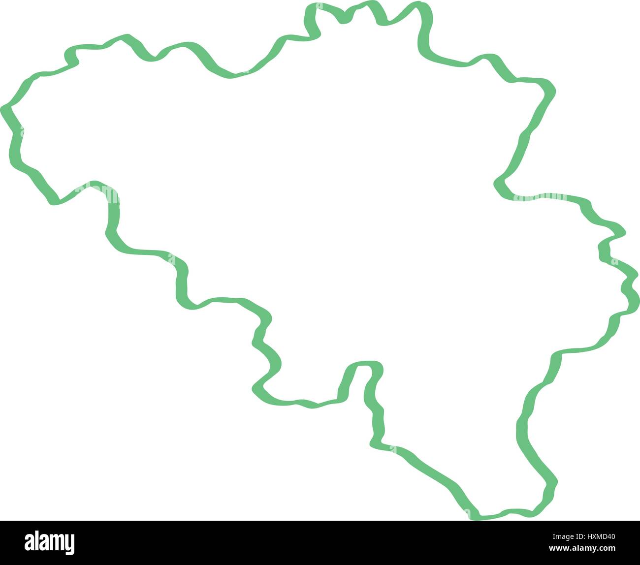 belgium map illustrated on white background in vector Stock Vector ...