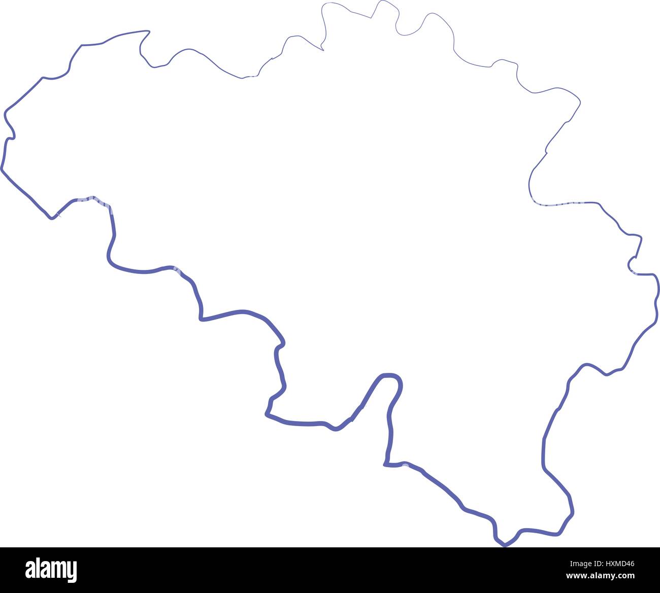 belgium map illustrated on white background in vector Stock Vector ...