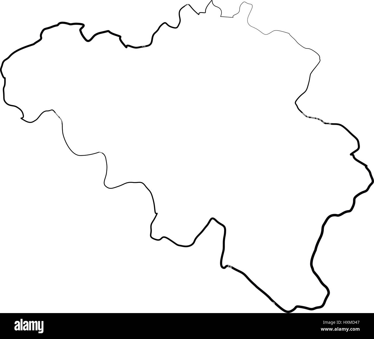 belgium map illustrated on white background in vector Stock Vector ...