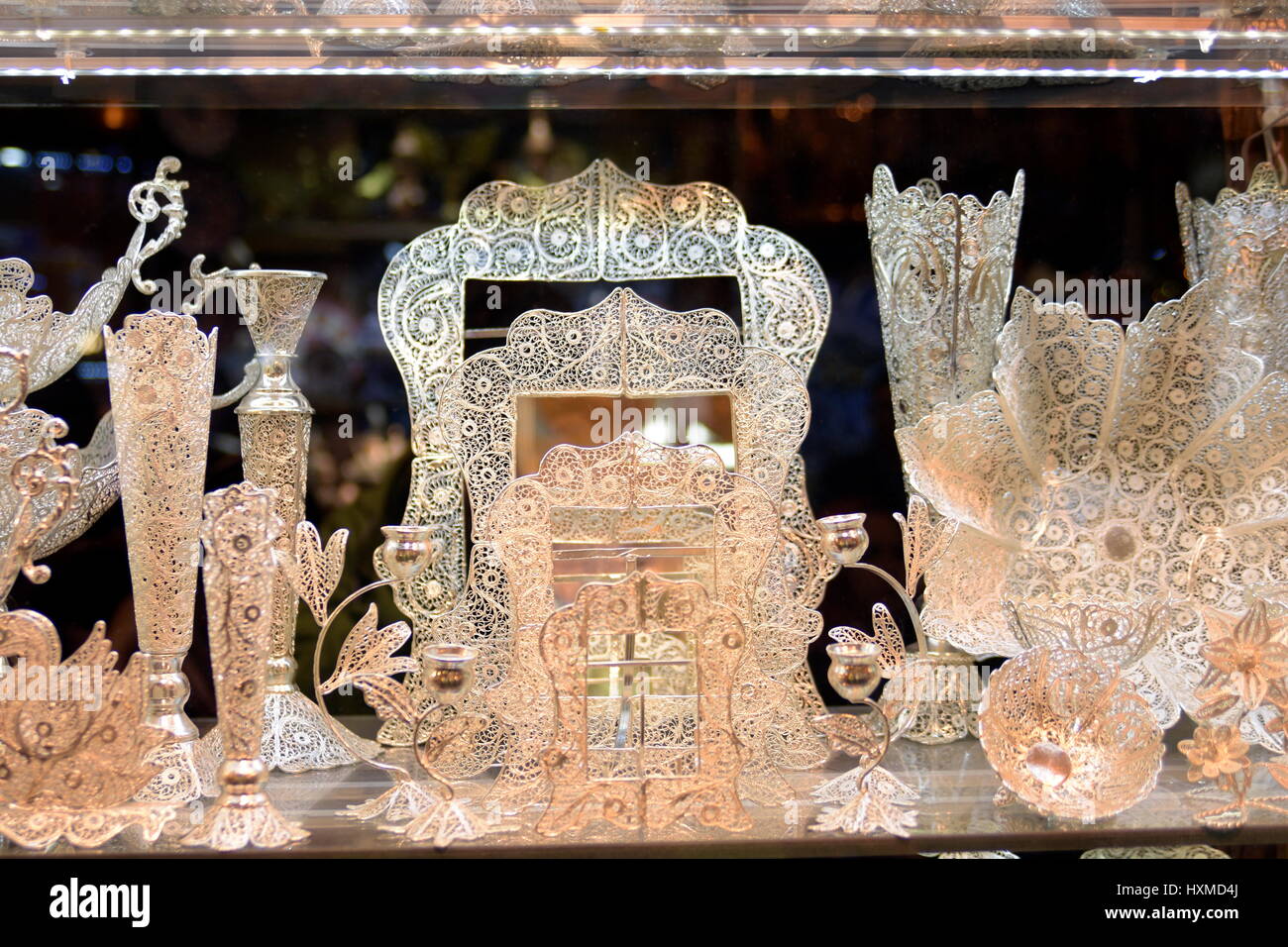 Handicraft made in Esfahan, Isfahan Grand Bazaar, Naqsh-e Jahan Square, esfahan, Iran Stock Photo