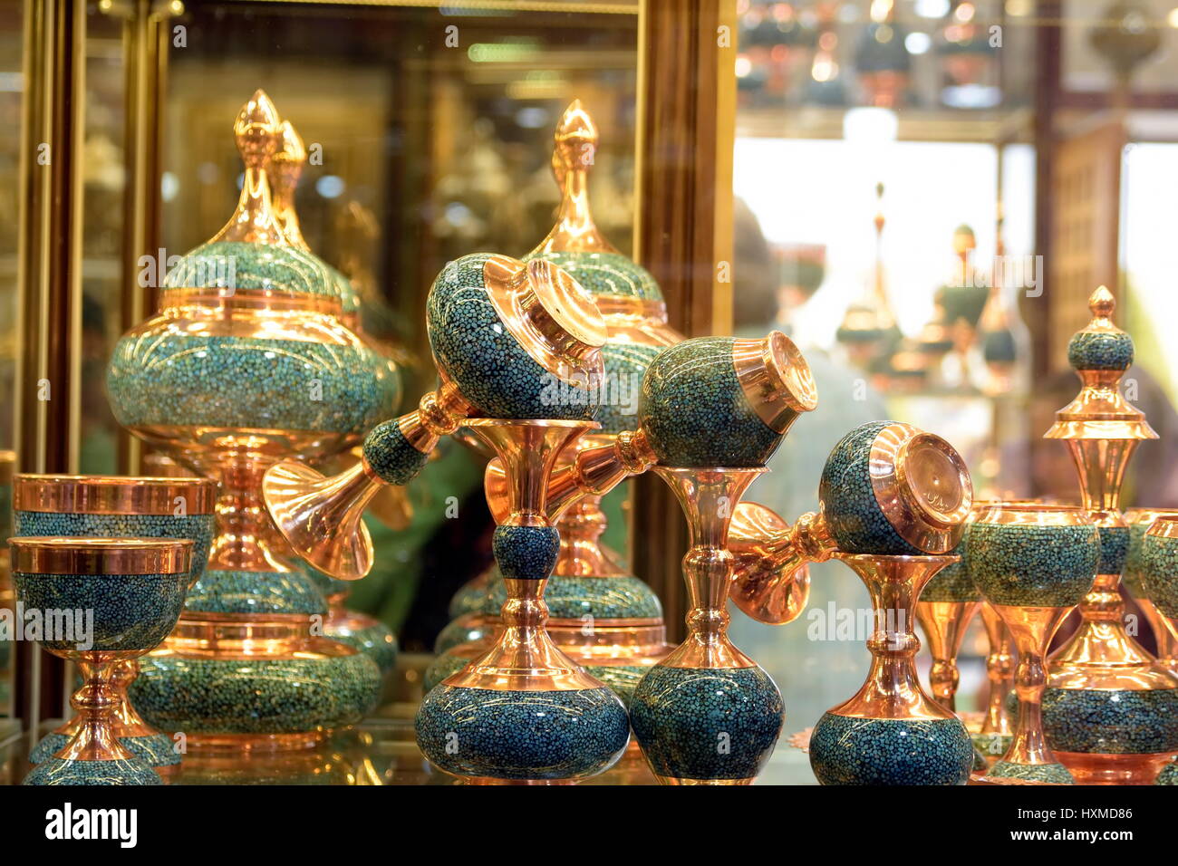 Handicraft made in Esfahan, Isfahan Grand Bazaar, Naqsh-e Jahan Square, esfahan, Iran Stock Photo