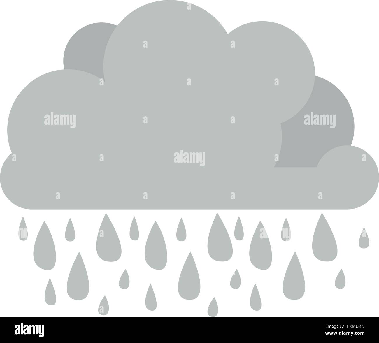 monochrome cumulus cloud with raindrops Stock Vector Image & Art - Alamy