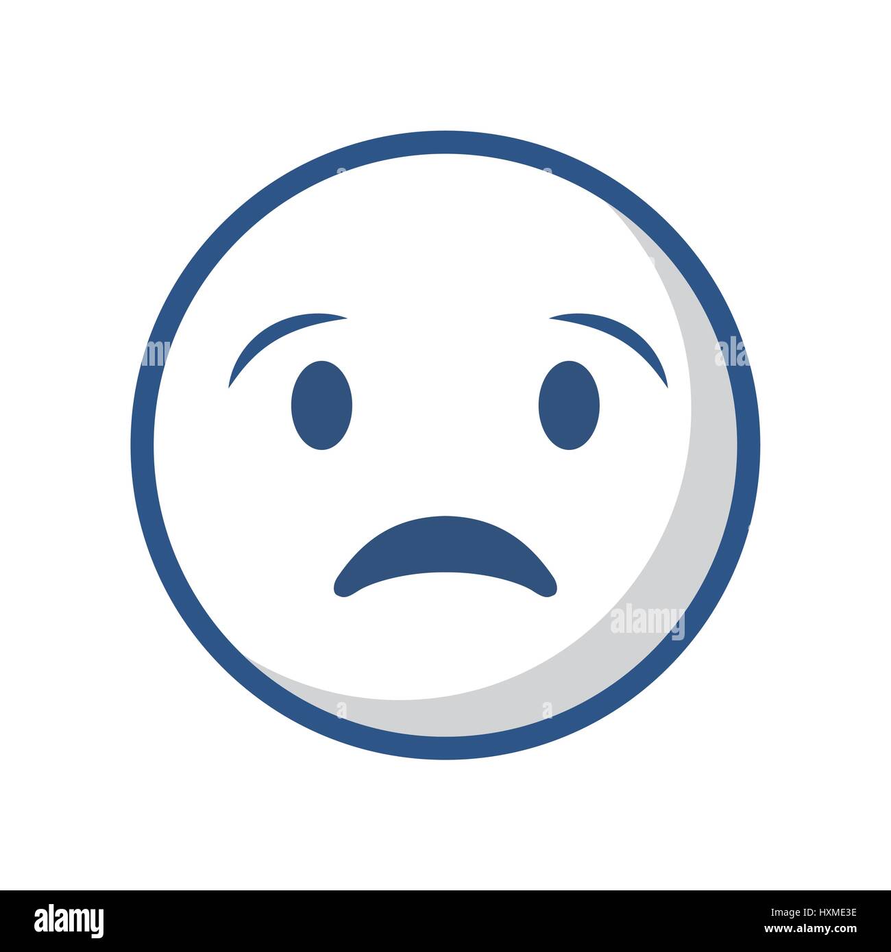 Premium Vector  Anguished face scared expression emoji negative