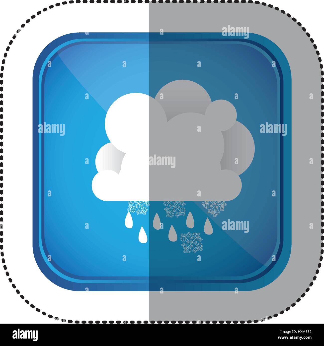 Sticker cumulus cloud rain hi-res stock photography and images - Alamy