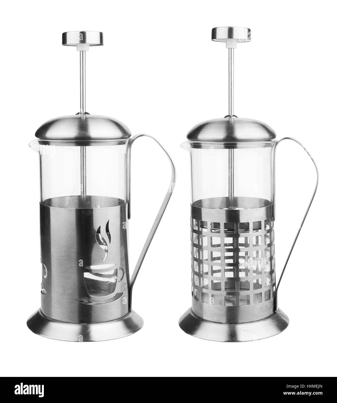 French press isolated on white background Stock Photo Alamy