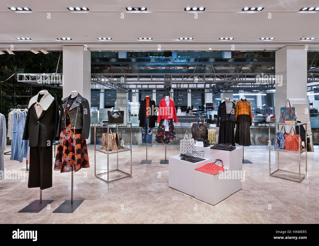 Interior of a contemporary luxury fashion store Stock Photo - Alamy