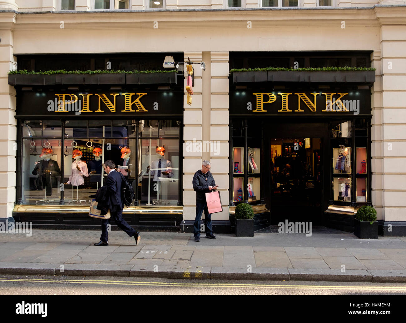 The designer shirt shop of Pink on Jermyn Street in the West End of