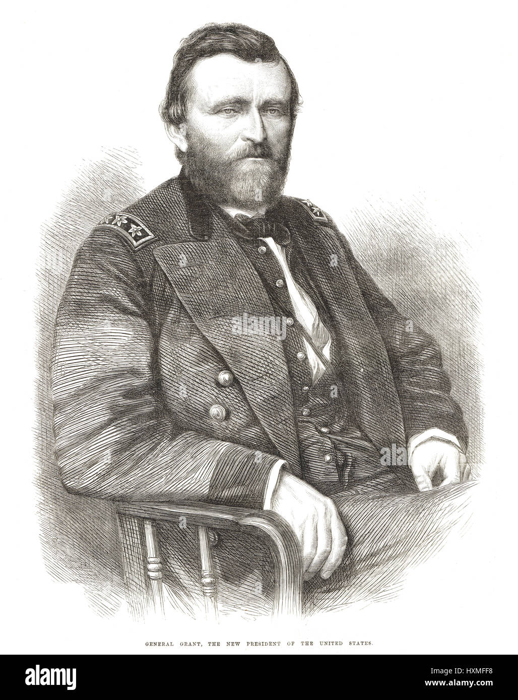 President Ulysses S. Grant March 1869 Stock Photo