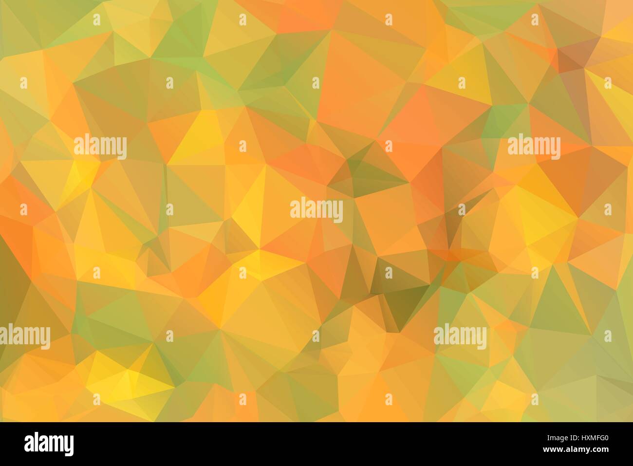 Green yellow orange abstract low poly geometric background Stock Vector
