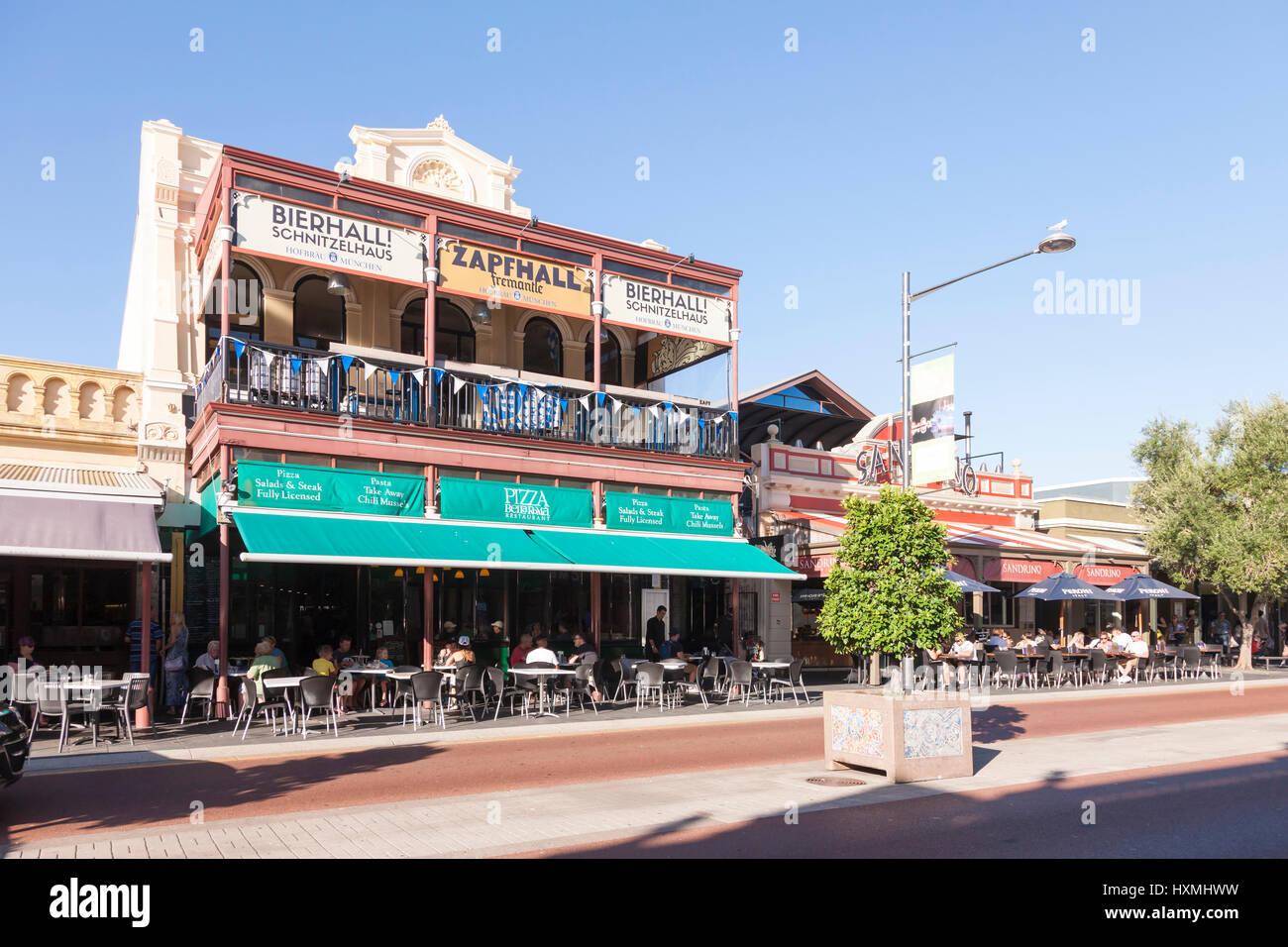 Fremantle Western Australia, Pizza Bellaroma restaurant. Stock Photo