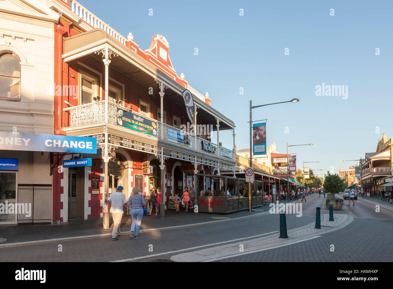 Fremantle Western Australia, outside the Newport hotel. Stock Photo