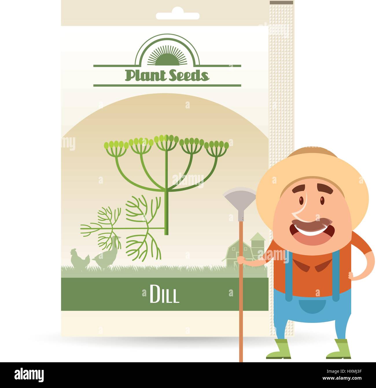 Pack of Dill seeds icon Stock Vector