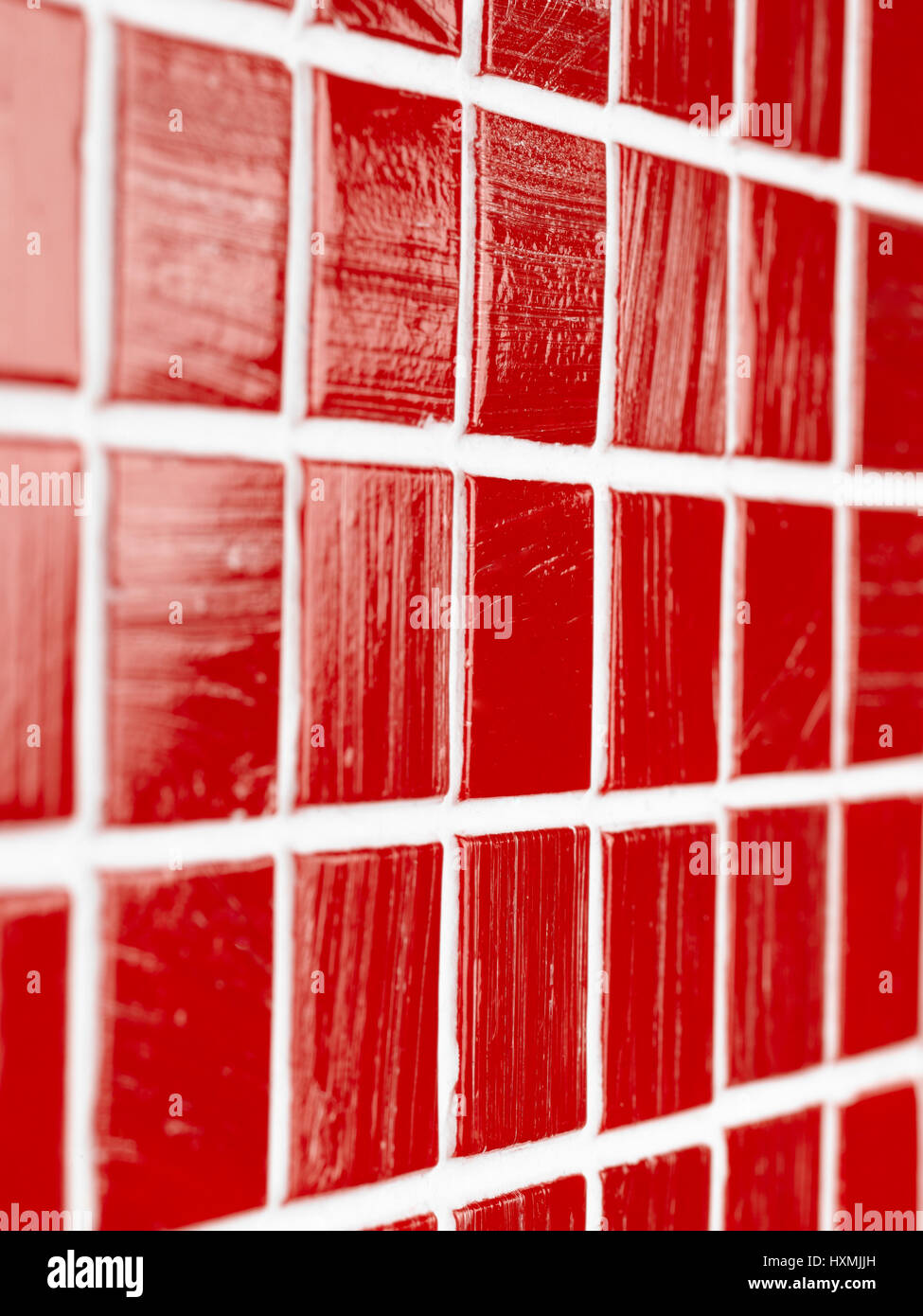 Red Mosaic tile background Stock Photo - Alamy