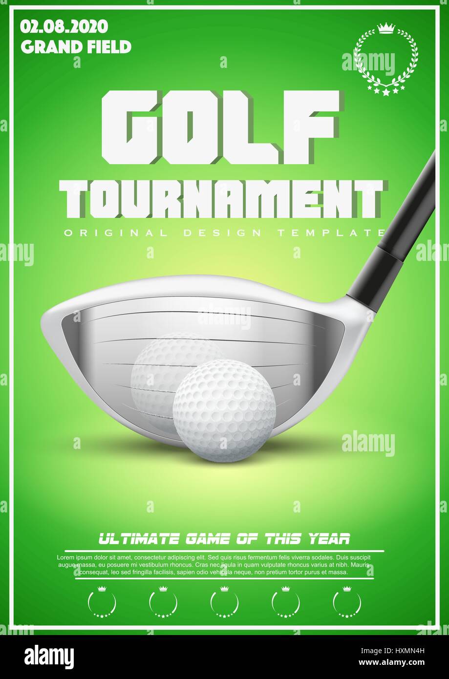 poster-template-of-golf-tournament-stock-vector-image-art-alamy