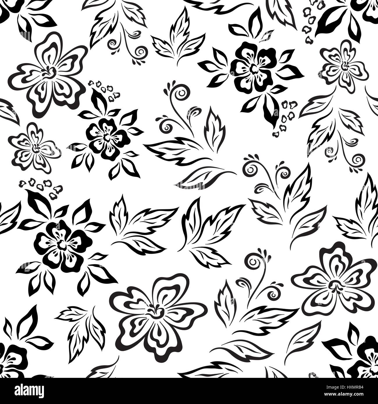 Seamless Flower Background Stock Vector Image & Art Alamy
