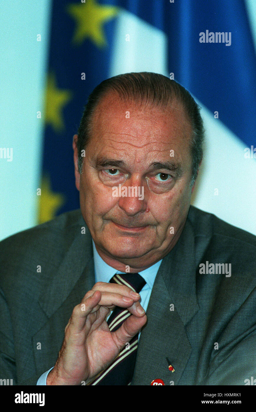 JACQUES CHIRAC PRESIDENT OF FRANCE 20 May 1998 Stock Photo Alamy