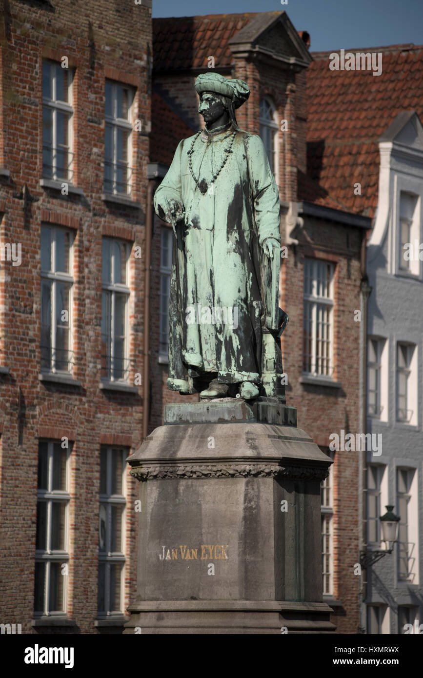 Bruges or Brugge is the capital and largest city of the province of West Flanders in the Flemish Region of Belgium, in the northwest of the country. Stock Photo