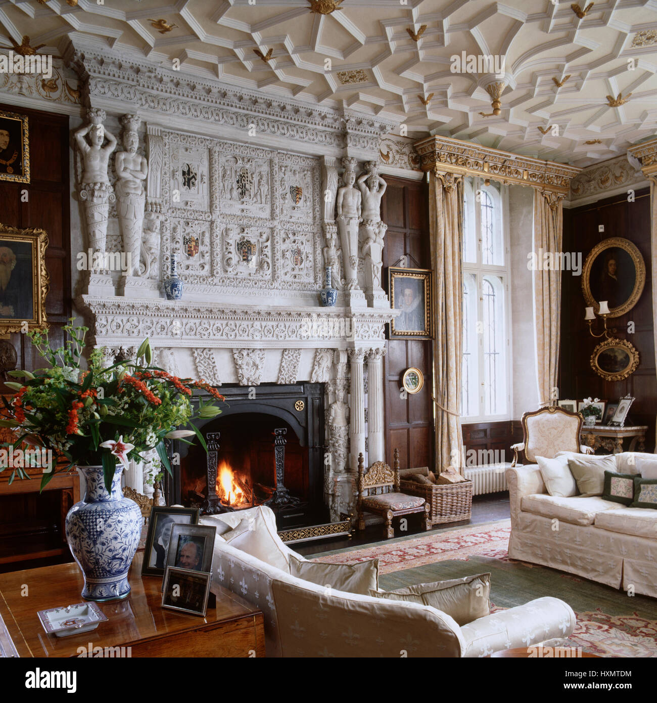Victorian style living room. Stock Photo
