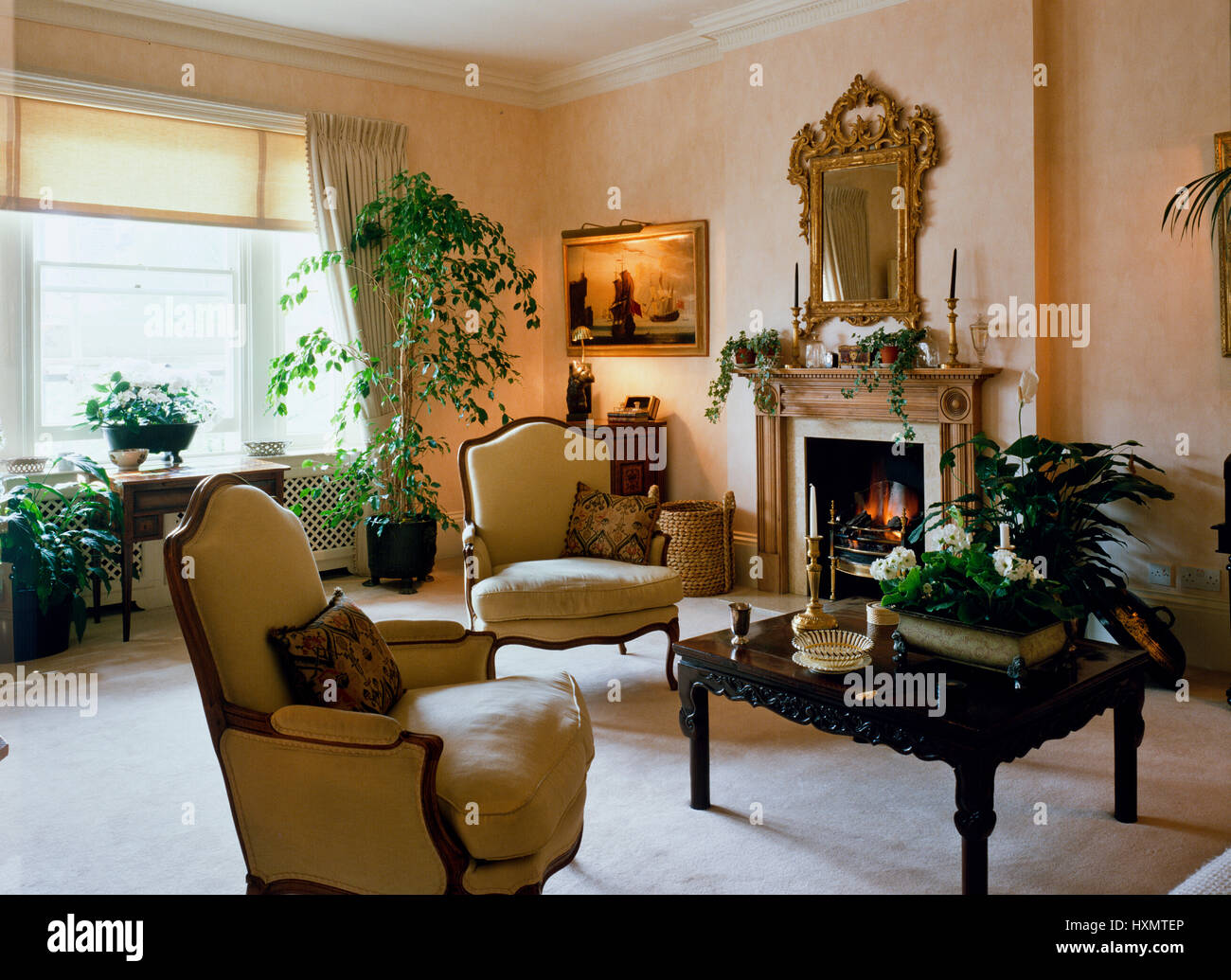 Country style living room. Stock Photo