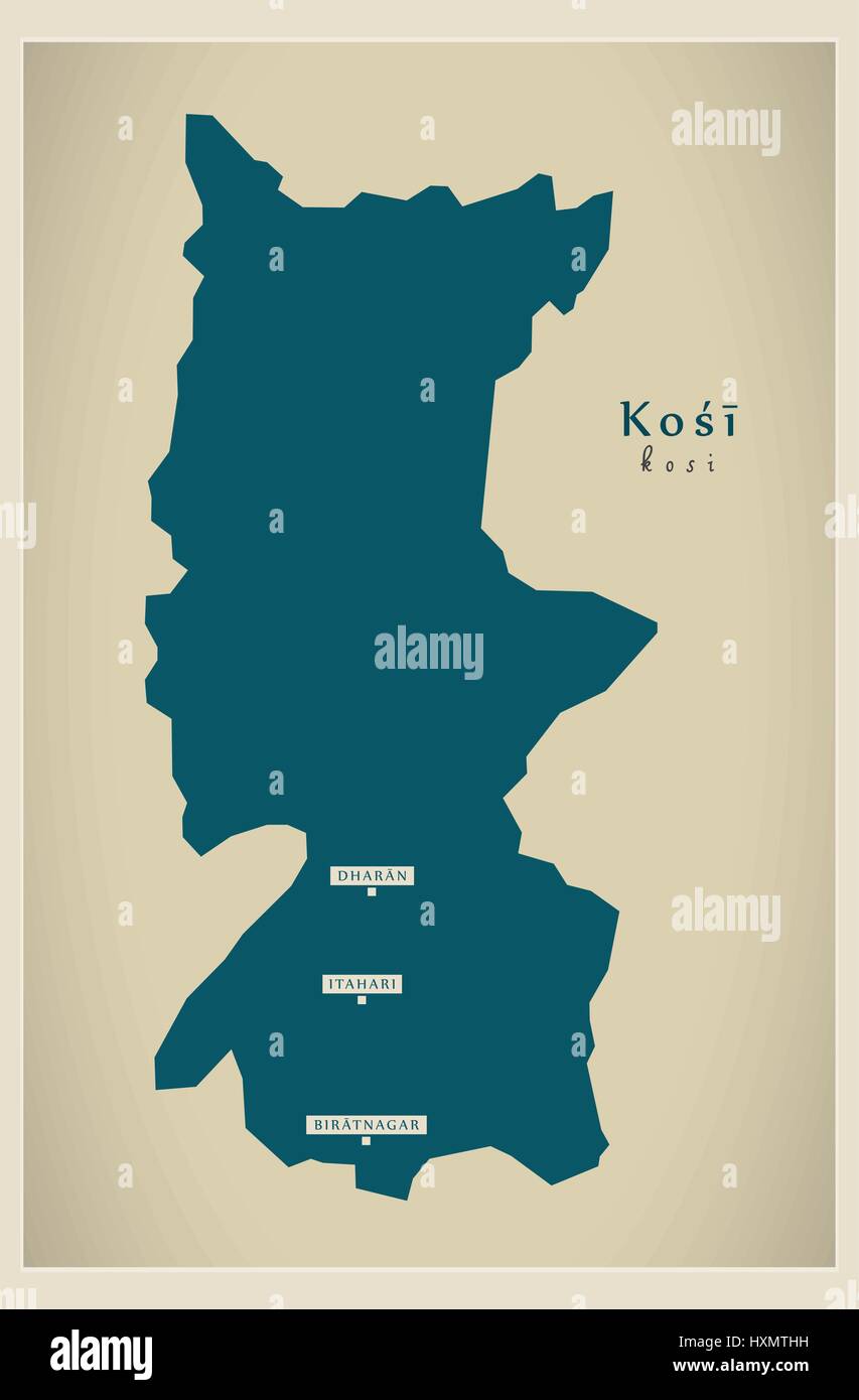 Modern Map - Kosi NP Stock Vector Image & Art - Alamy