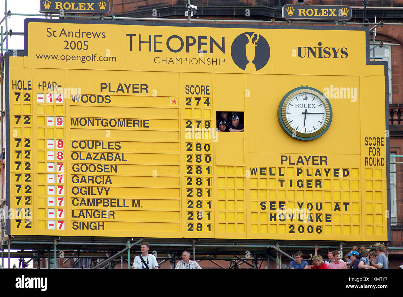 Open golf scoreboard leaderboard hi-res stock photography and images - Alamy