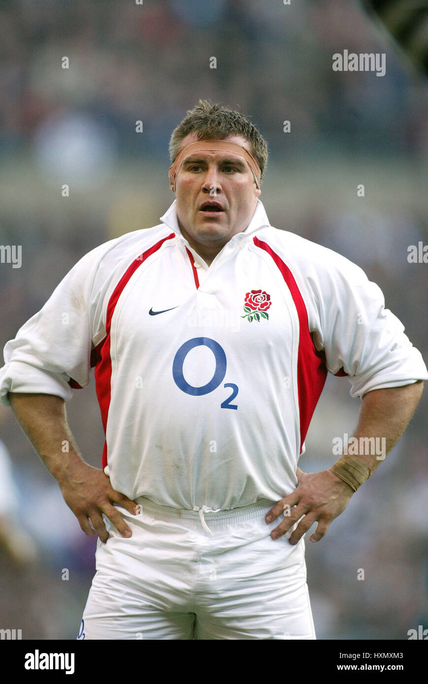 JASON LEONARD ENGLAND & NEC HARLEQUINS RU TWICKENHAM LONDON ENGLAN 22 March 2003 Stock Photo