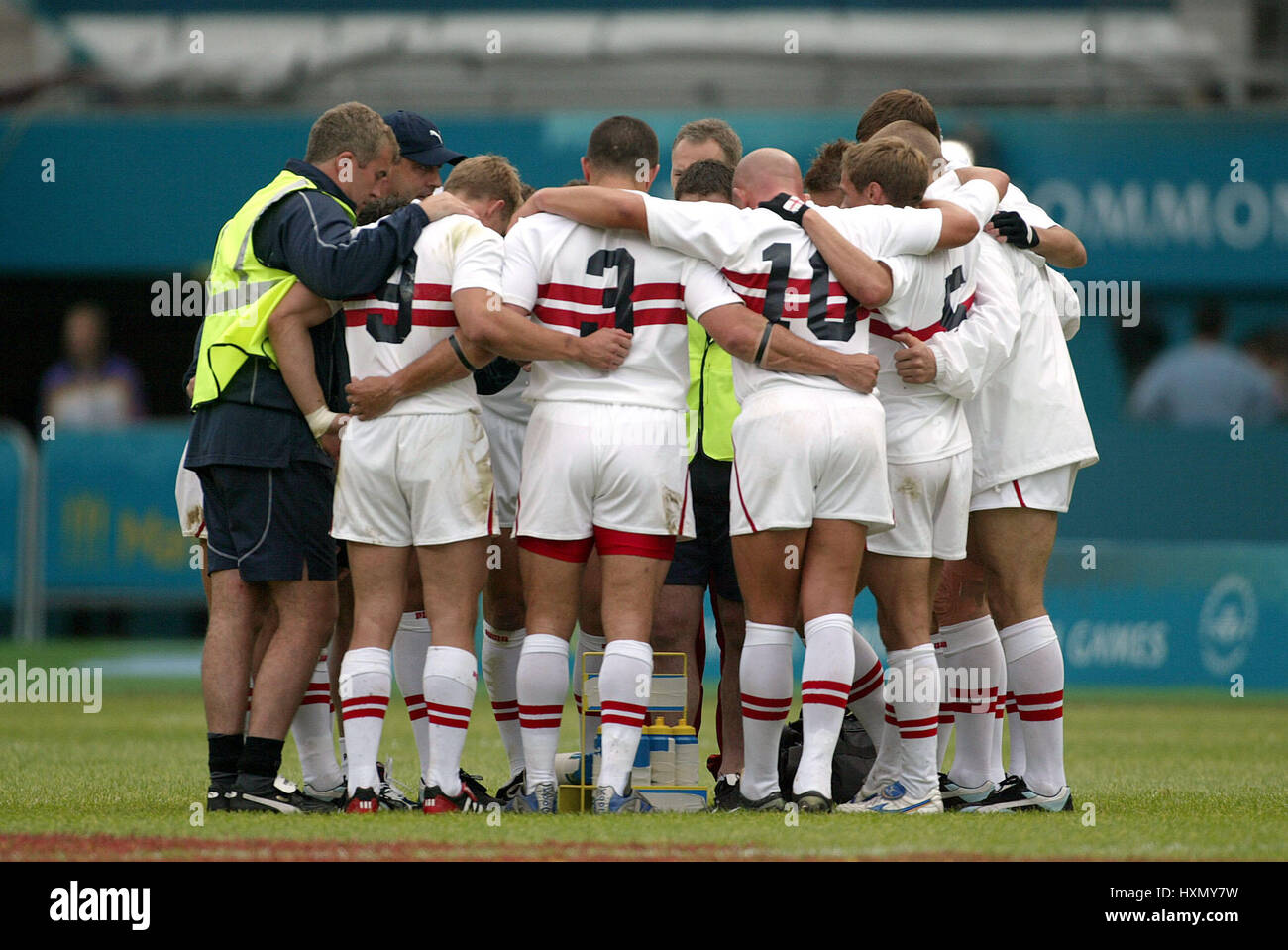 ENGLAND RUGBY TEAM ENGLAND RU MANCHESTER ENGLAND 02 August 2002 Stock Photo