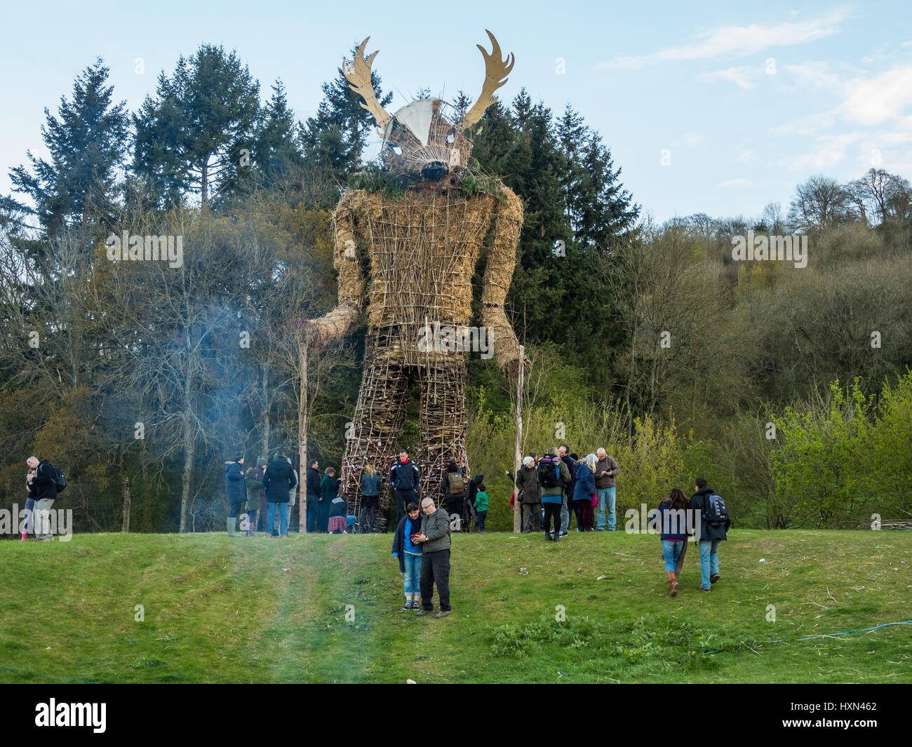 Wickerman at Beltain festival Stock Photo