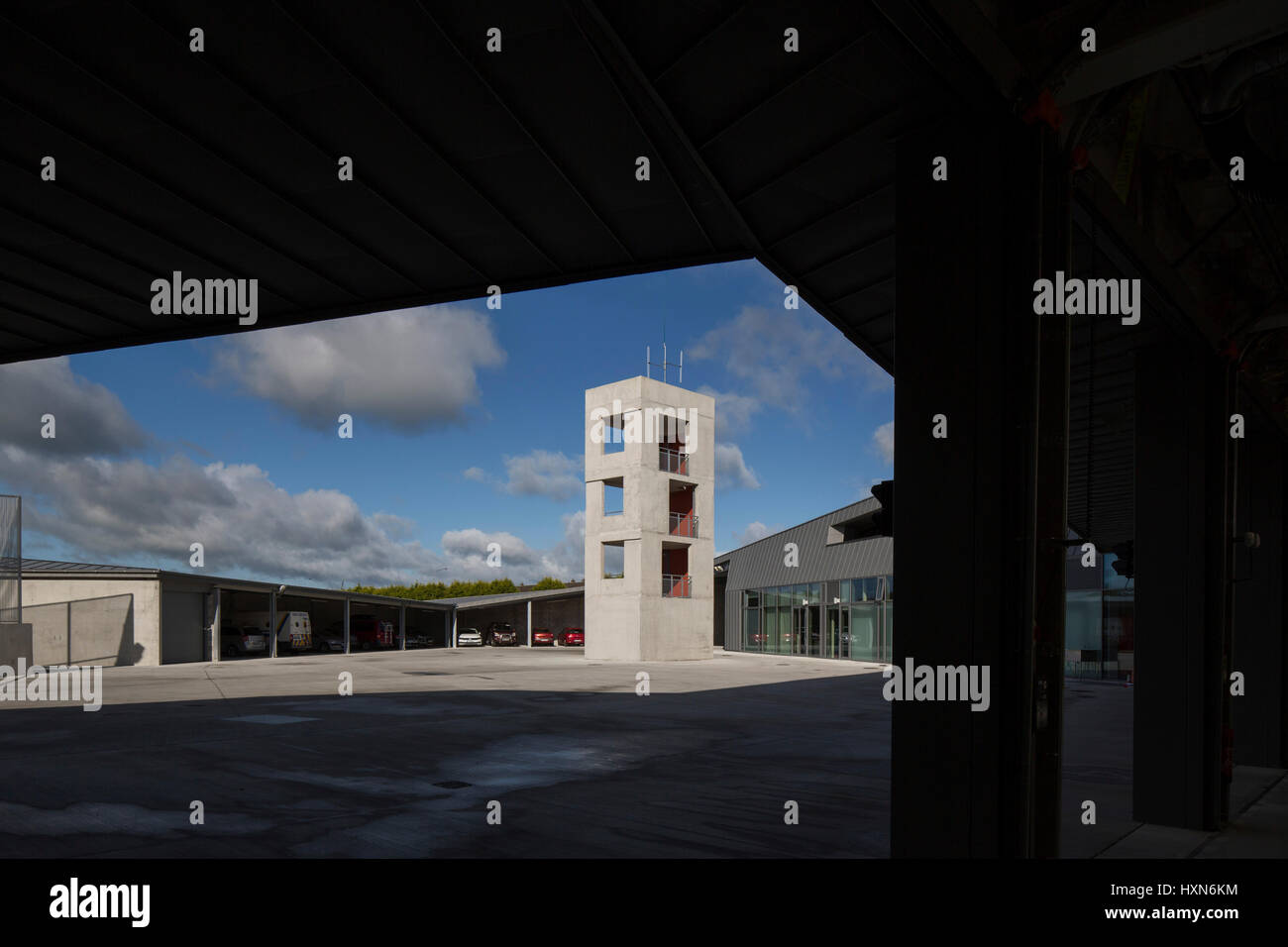 Drill tower in drill yard. Waterford Fire Station, Waterford, Ireland