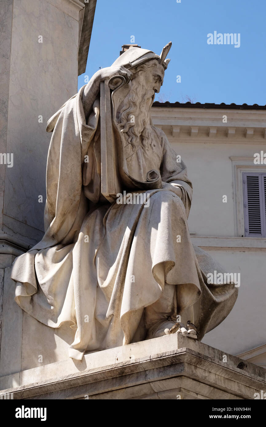 The Moses statue on the Column of the Immaculate Conception by Ignazio