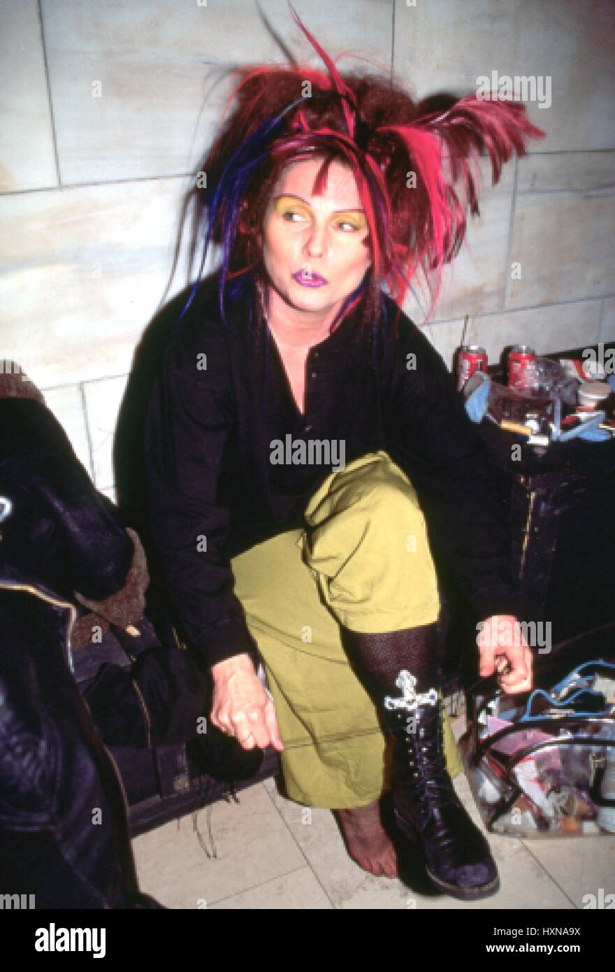 Debbie Harry of Blondie photographed at the Eve Salvail, Fall Line Shows at Bryant Park, New York City in March 1996.    © RTalesnick / MediaPunch/   Credit all Uses Stock Photo