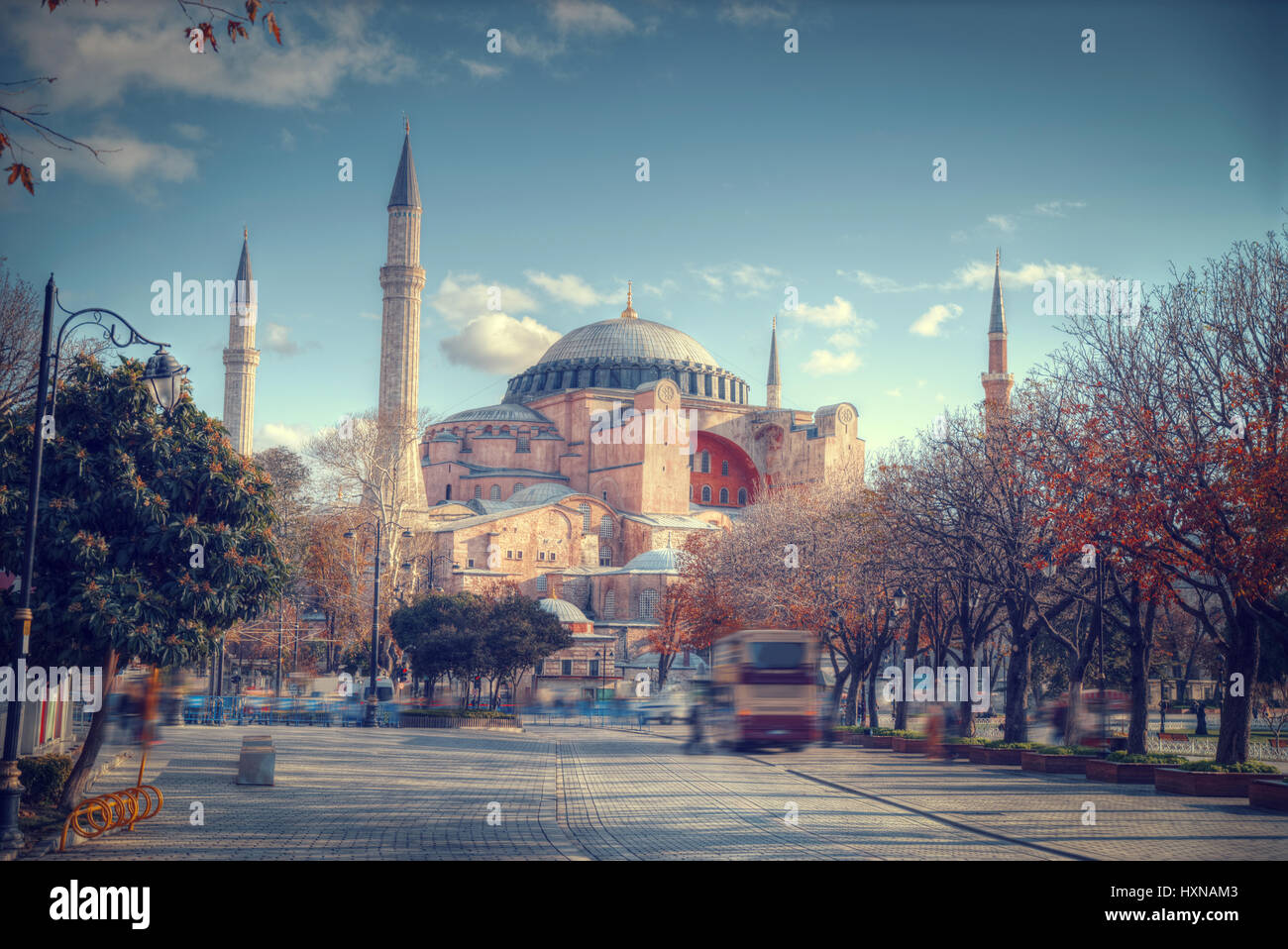 Hagia Sophia (Ayasofya) museum view from the Sultan Ahmet Park in ...