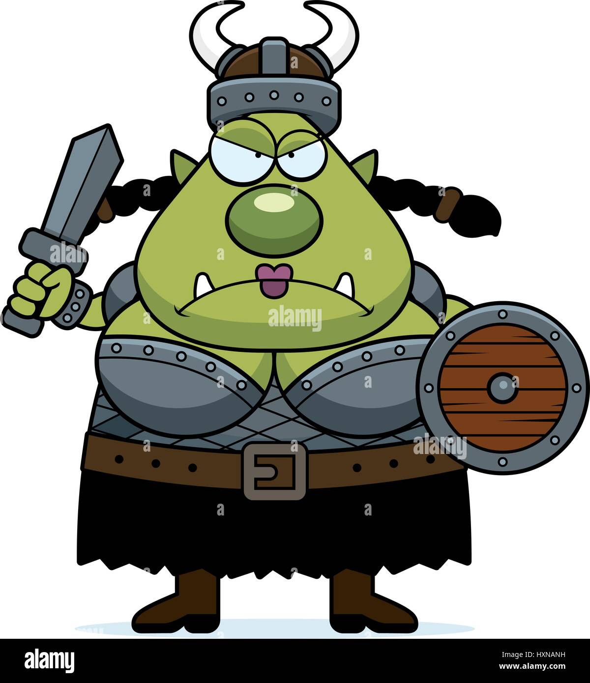 Orc Warrior Sword Shield Cartoon Hi Res Stock Photography And Images