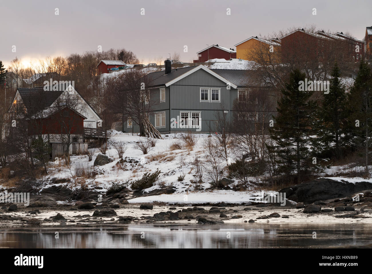 Houses in Mørkved, Bodø, Norway Stock Photo Alamy