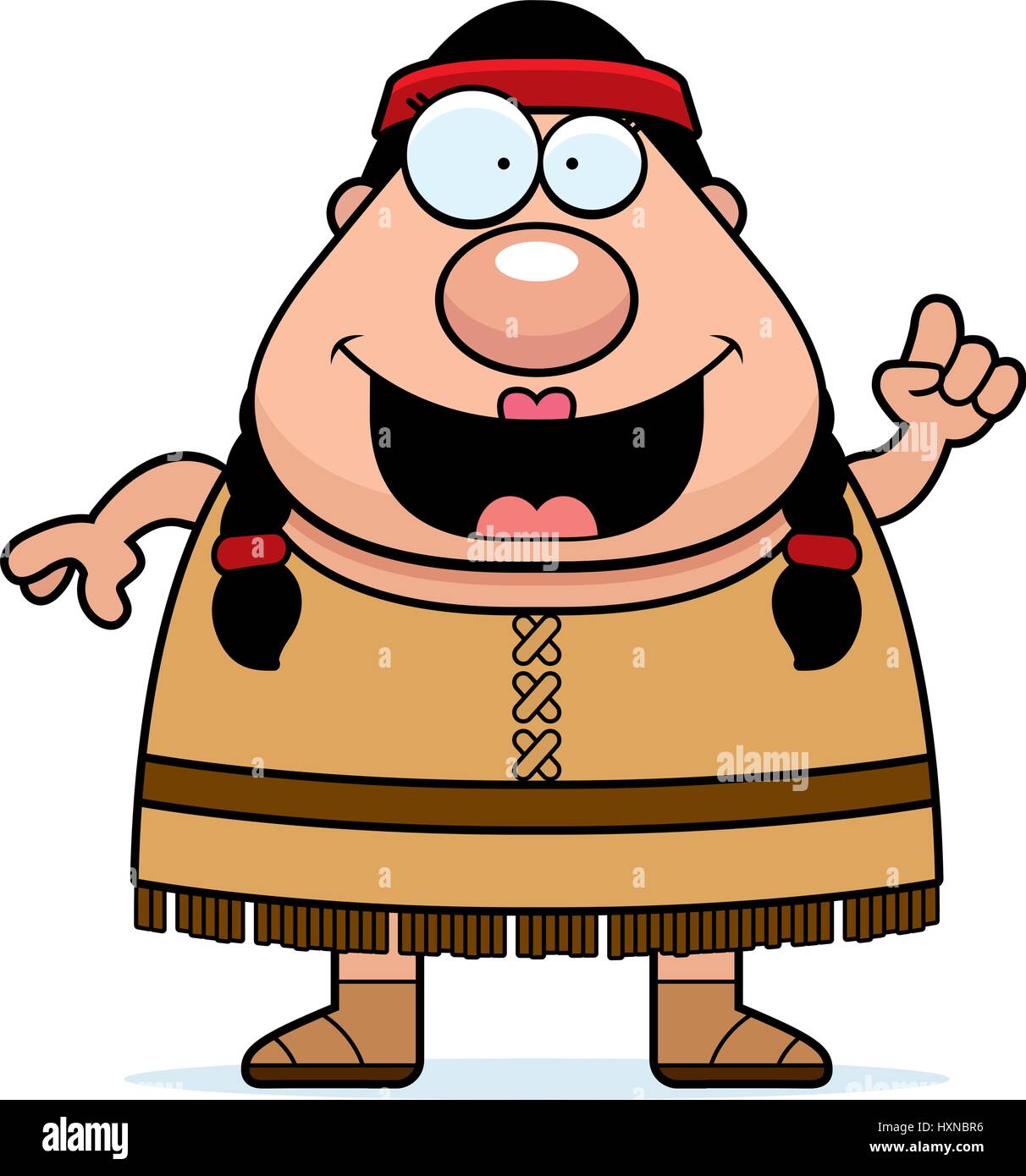 Old Native American Woman Cartoon