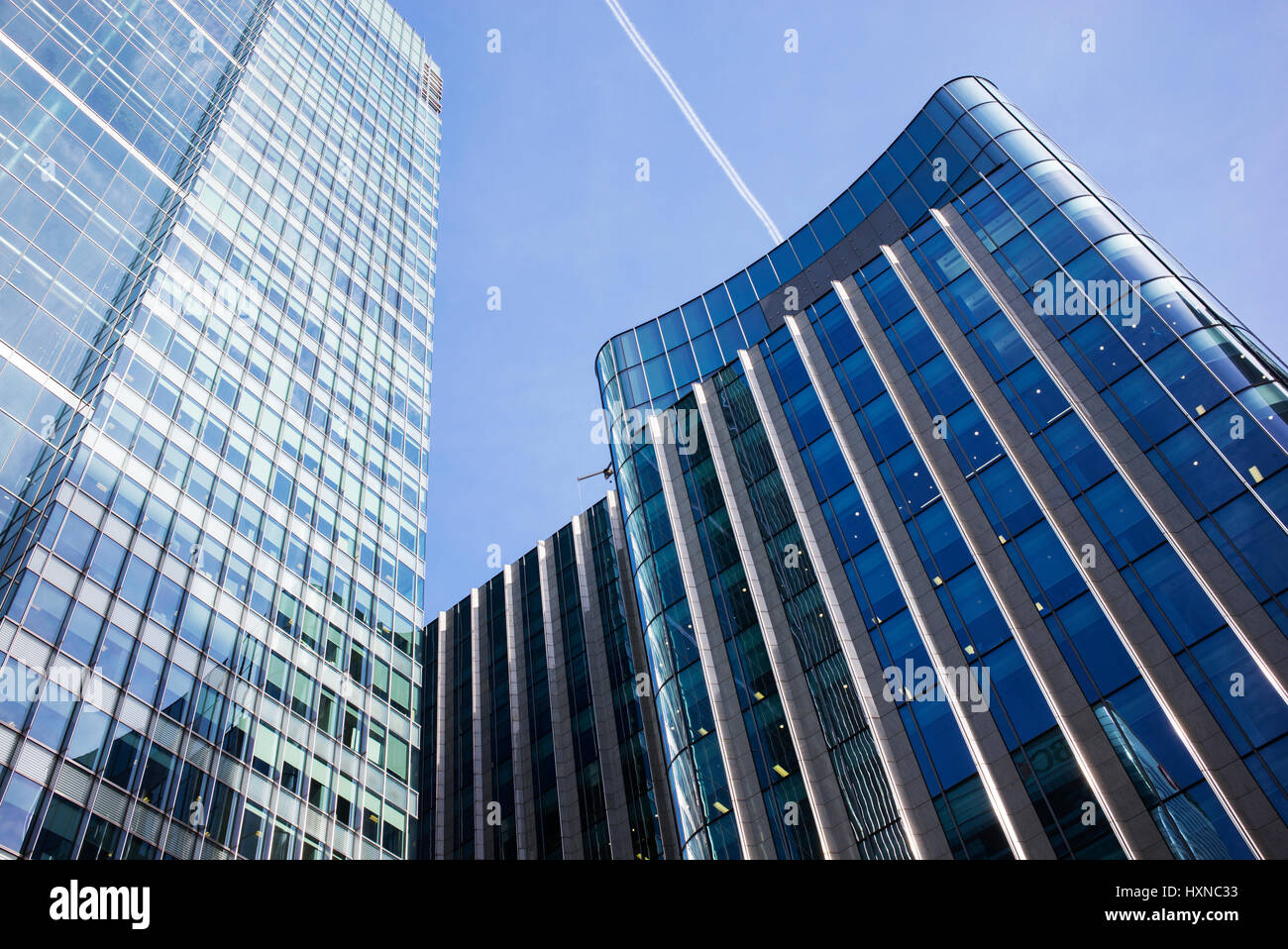 Canary Wharf office building architecture. London. UK Stock Photo