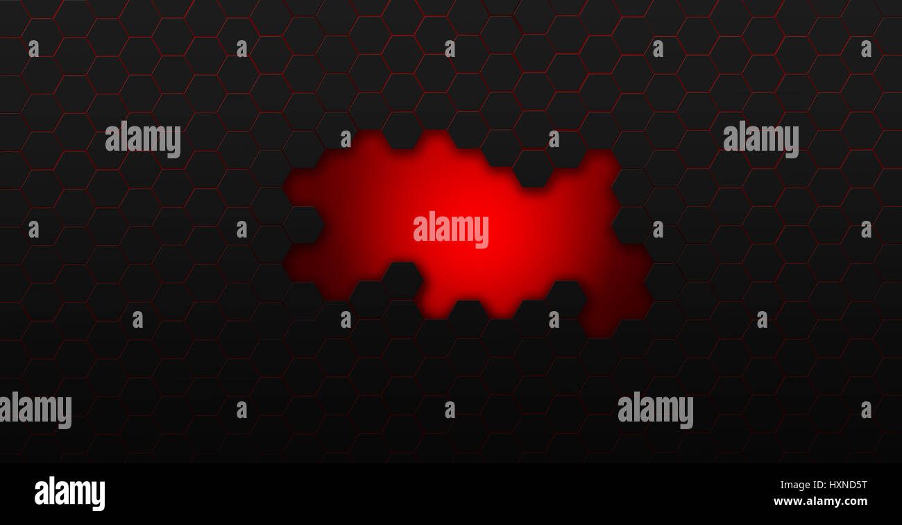 black and red hexagons modern background illustration Stock Photo - Alamy