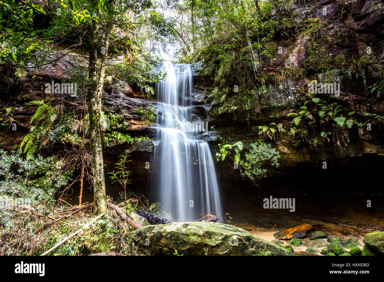 Horseshoe Falls waterfall near Hazelbrook in the Blue mountains,new south wales,australia Stock