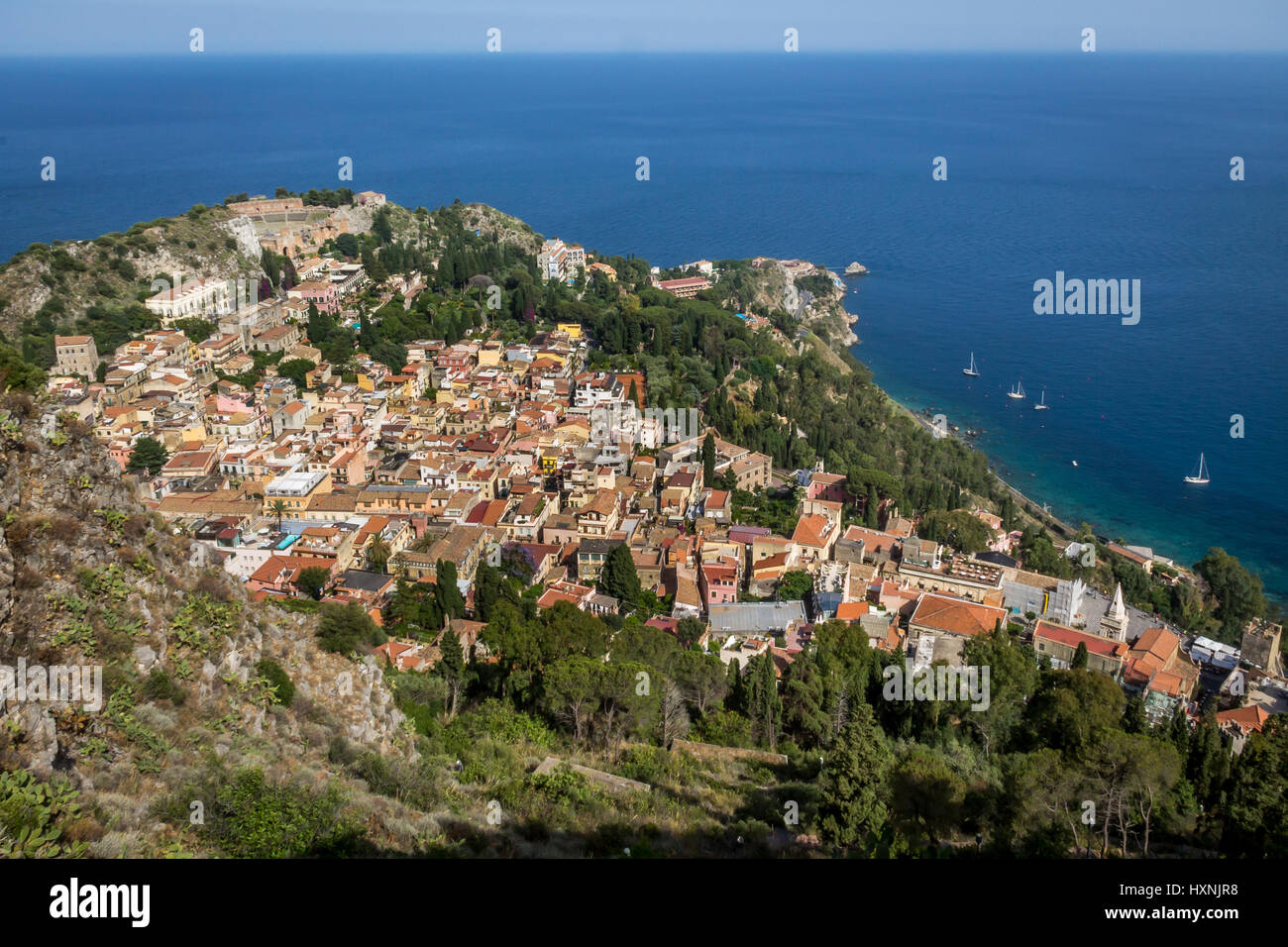 Aerial view of Taormina - Sicily, Italy Stock Photo - Alamy