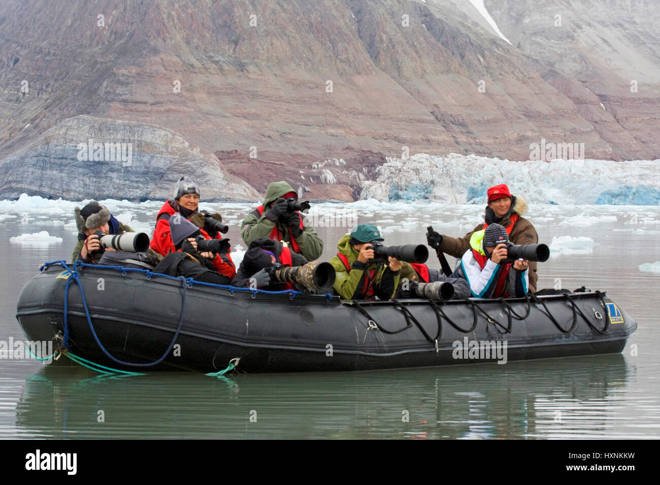 Zodiacboot with photographers, Zodiac Boat with Photographers
