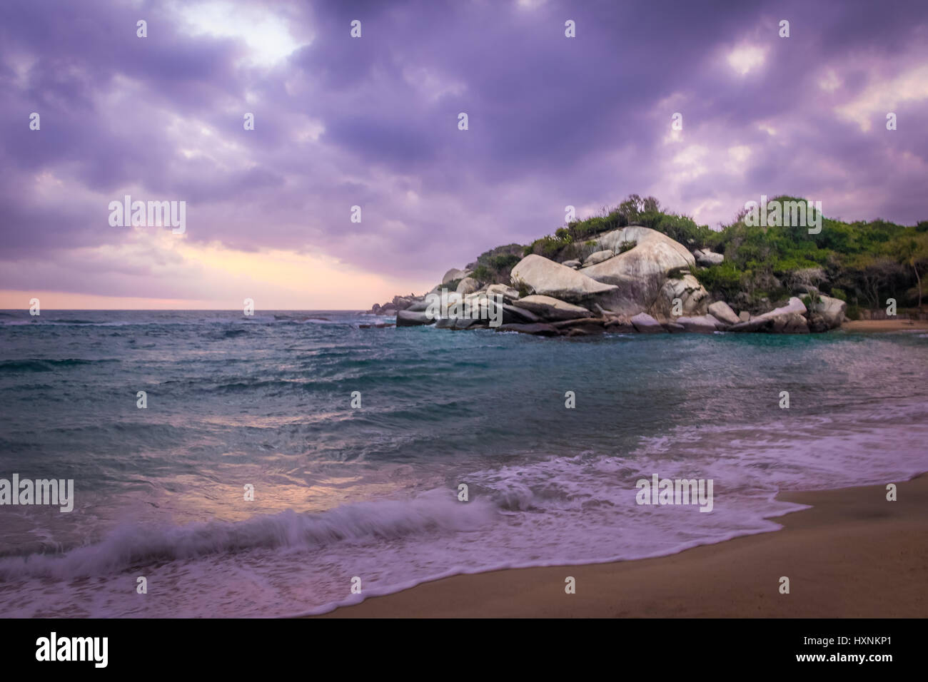 tropical-beach-at-sunrise-tayrona-natural-national-park-colombia