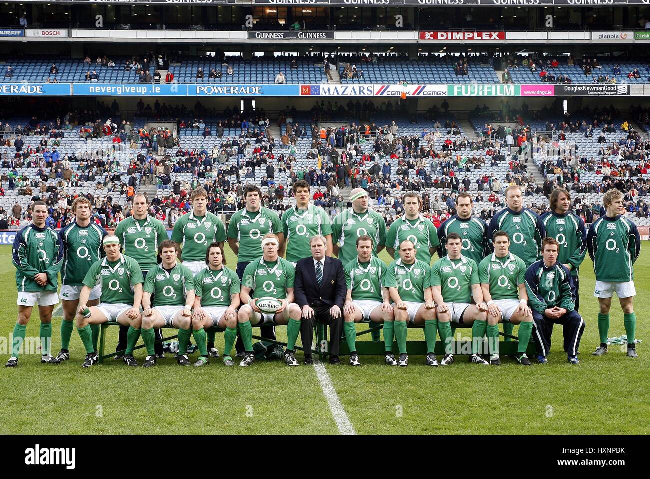 IRELAND TEAM GROUP IRELAND V FRANCE SIX NATIONS CROKE PARK DUBLIN