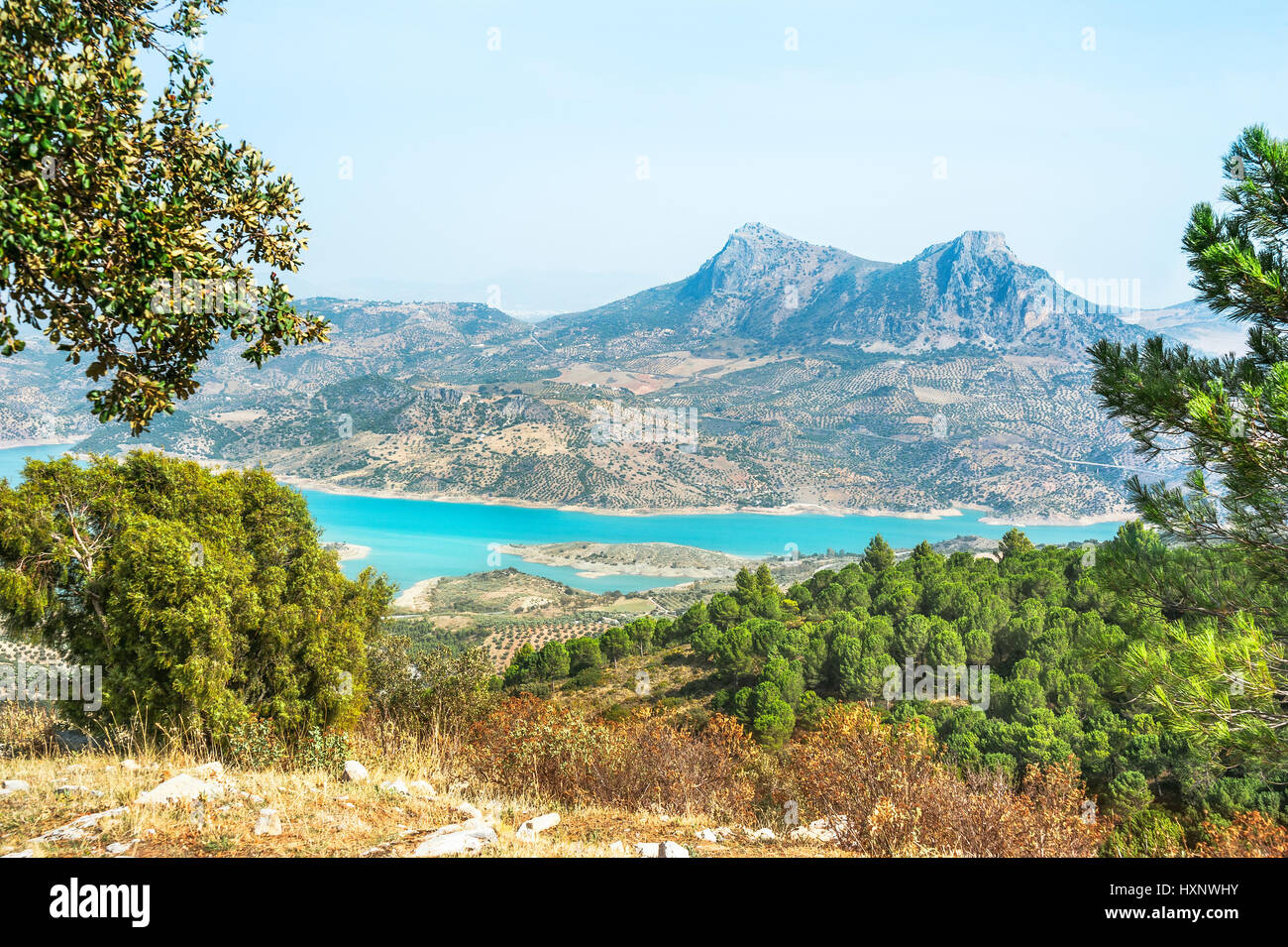Barrier lake of Zahara de la Sierra, Sierra de Grazalema Natural Park